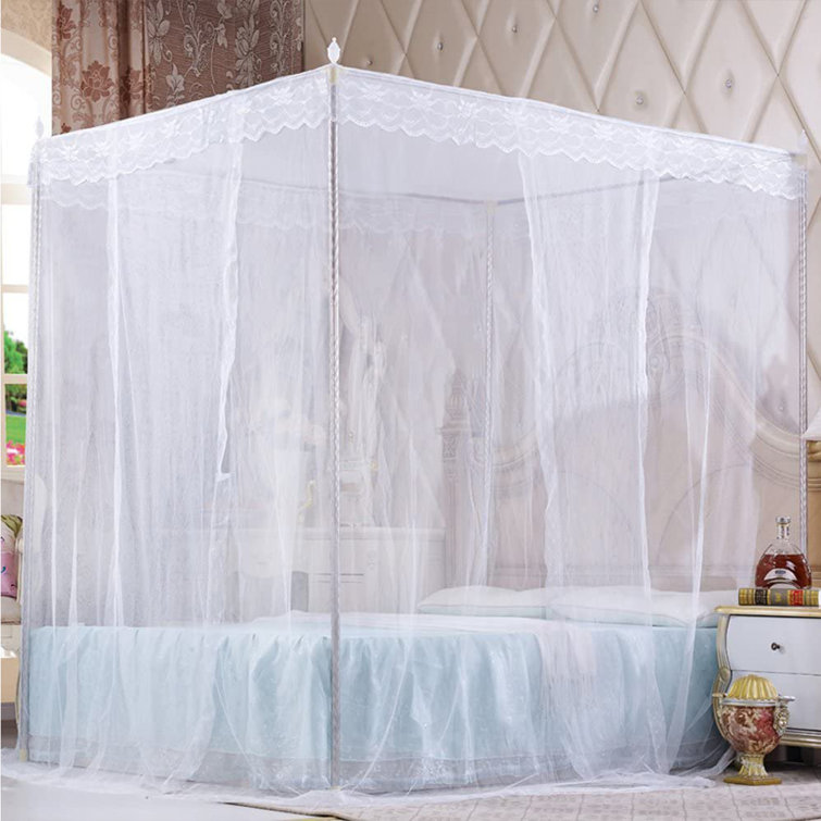 Square bed deals canopy